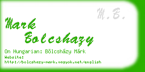mark bolcshazy business card